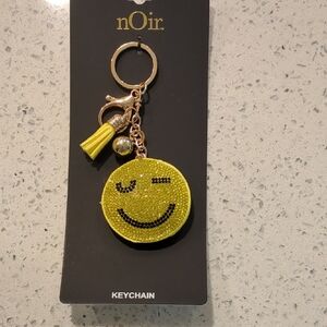 nOir Jewelry Yellow Smiley Keychain